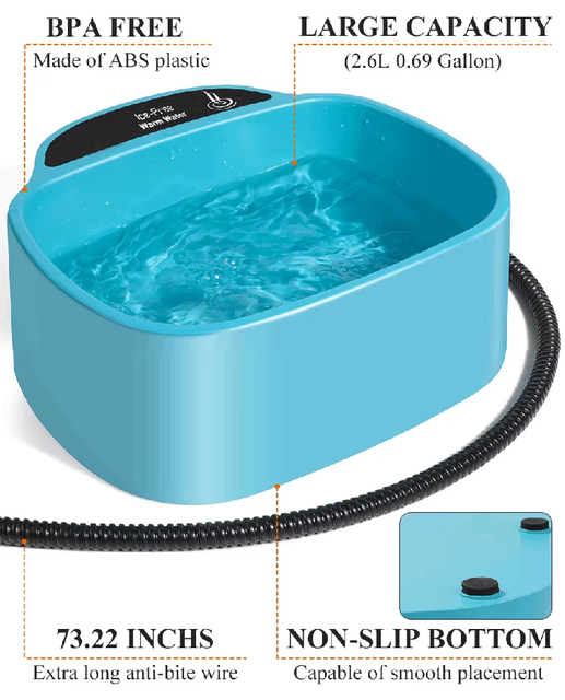 Beheizter Haustierwassernapf aus Kunststoff XSHP-0014